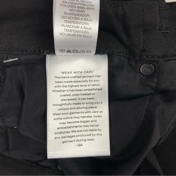 Good American Good Leg Flare Tummy Tech Jeans Size 25 Black - Picture 12 of 15